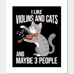 Violin Kitty Cat Violinist Kitten Posters and Art